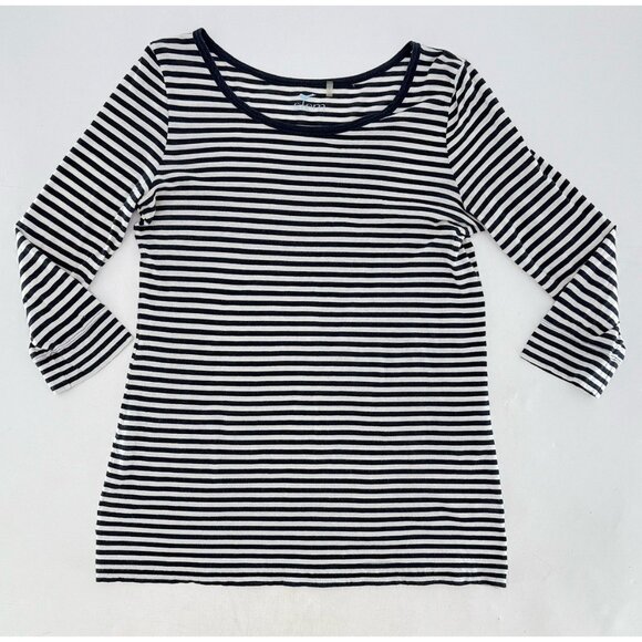 Stem Black & White Striped Organic Cotton Shirt Size M See Photos - Picture 3 of 12